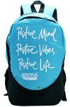 SARA Polyester Blue & Black School Backpacks