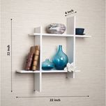 New Look Wooden Wall Shelf(Number of Shelves - 4, White)