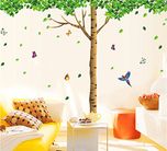 UberLyfe we Have Beautiful Shady Tree with Falling Leaves Wall Sticker-3 Size 6 Sheets, XL (Wall Covering Area: 225cm x 330cm)-WS-000780