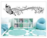 Oren Empower Black Butterflies with Decorative Music Notes Wall Sticker for Music fans