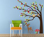 Oren Empower Creative tree large wall sticker for kids room (Finished size on wall - 100(w) x 110(h) cm)