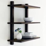 Onlineshoppee Wooden Wall Shelf(Number of Shelves - 3, Brown)