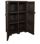 Cello Infiniti Large 2 Shelfs Storage Cabinet Net Design (Brown)