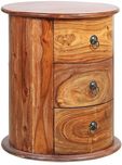 HomeTown Flint Solid Wood Free Standing Cabinet(Finish Color - Honey)