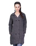 Montrex Grey Designer Long Coat For Women