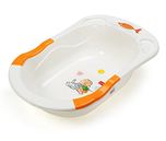 LuvLap Baby Bathtub with Antislip - Orange