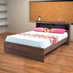 Royal Oak Milan Queen Size Bed (Walnut)