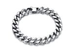 Aaishwarya 100% Stainless Steel Bold in Silver Chain Bracelet for Mens & Boys