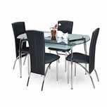 Royal Oak Sonata Four Seater Dining Table Set (Black)