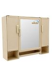 Zahab Pulse Three Door Plastic Cabinet- Cream