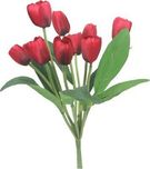 Fourwalls Artificial Tulip Bunch (9 Heads, Tall, Red)