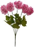 Fourwalls Artificial Hydrangea Flower Bouquet (45 cm, Dark Pink)