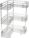 KCL L Shape Stainless Steel Kitchen Rack(Silver)