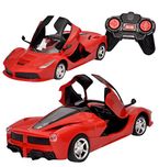 Toyshine Remote Control Car with Opening Doors Rechargeable Ferrari Design (Red)