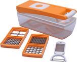 Ganesh 6 in 1 Vegetable Dicer Chopper(4 blader 9mm, 1 peeler, 1 grater)