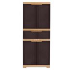 @home by Nilkamal Freedom Cabinet with 1 Drawer (Weather Brown and Biscuit)