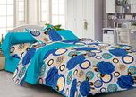 Story@Home Fantasy Cotton Single Size Bedsheet with 1 Pillow Cover - Floral, Blue