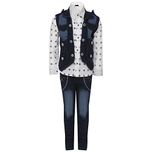 AJ Dezines Kids Party Wear Shirt Jeans and Jacket Clothing Set for Boys (667_BLUE_24)