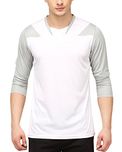 Campus Sutra Men Odourless Full Sleeve V-Neck Neck White Dryfit Jersey(SS16OD_JRFSDVNK_M_PLN_WHGR_S)