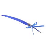 Generic Novelty Feather Quill Writing Pen Dip Ink Pen for Guest Book - dark blue