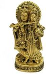 Matchless Gifts Radha Krishna Decorative Showpiece  -  9.5 cm(Polyresin, Gold)
