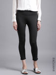 ETHER Charcoal Grey Four-Way Stretch Trousers