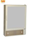 Zoom Happy Bathroom Mirror Cabinet With Storage Chest / Shelves & Sliding Shelve, Single Door ,14