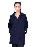 Montrex Blue Designer Long Coat For Women