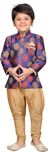 AJ Dezines Boys Festive & Party Sherwani and Churidar Set(Purple Pack of 1)