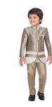AJ Dezines Boys Festive & Party Blazer and Pant Set(Brown Pack of 1)