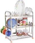 AMOL SG58 - 18 x 15 x 09 Stainless Steel Kitchen Rack(Steel)