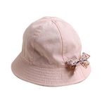 Phenovo Reversible Floral Cotton Bowknot Bonnet Baby Bucket Girl Sun Visor Hat Pink