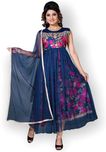 Shree Creation Net Embroidered Semi-stitched Salwar Suit Dupatta Material