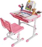 Alex Daisy Universal Metal Study Table(Finish Color - Pink & White)