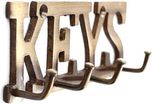 Klaxon KEYS with Antique Finish Brass Key Holder(4 Hooks)