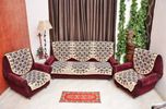 Ridhima Creations Polycotton Sofa Cover(Coffee And Red Pack of 6)