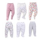 NammaBaby Pajama Leggings with Booties Leggings for New Born Baby - Set of 6 (6-9 Months)
