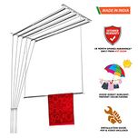 NR-I Stainless Steel Rust Proof Ceiling Clothes Hanger Roof Mount Cloth Dryer With Individual Dropdown Railers (6 Pipes F3-001)