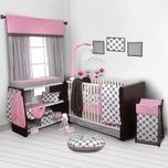 Bacati Cotton Bedding Set(Pink)