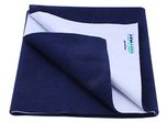 Newnik Reusable Absorbent Sheets/Underpads (Size: 140cm X 100cm) Navy Blue, L