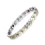 University Trendz 18 k Gold Plated Titanium Health Care Bio-Energy Bracelet for Unisex