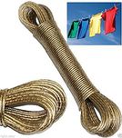 AllExtreme PVC Coated Steel Anti-Rust Wire Rope Washing Line Clothes Line With 2 Plastic Hooks (10 Meter, Colour May Vary)
