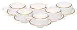 Clay Craft 310 Cup and Saucer Set, 12-Pieces, Multicolour