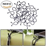 KM U Shape Nylon Round Tips Twist Lock Cable Tie, Pack Of 30 (Black)