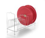 HMSTEELS Stainless Steel Plate Stand for 6 small and 6 big plate