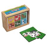 Set of 6 Farm Animals Jigsaw Puzzle Toy - Wooden Jigsaw Puzzles for Kids