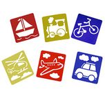 AsianHobbyCrafts Plastic Stencils Size (6 Pieces)