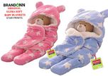 BRANDONN Sleeping Bag (Sky Blue/ Baby Pink) - Pack Of 2