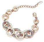 Yellow Chimes Circles of Love Charm Bracelet for Women (Rose Gold)(YCFJBR-618CRCLS-RG)