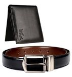 Saugat Traders Formal Gifts Genuine Leather Wallets And Belts Combo For Men